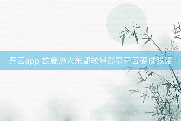 开云app 雄鹿热火东部较量彰显开云硬仗践诺