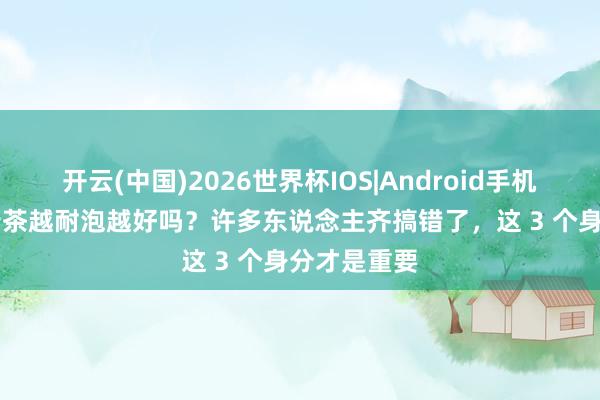 开云(中国)2026世界杯IOS|Android手机app下载 岩茶越耐泡越好吗?许多东说念主齐搞错了,这 3 个身分才是重要