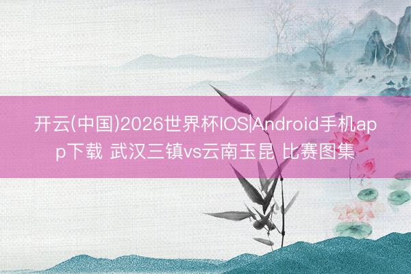 开云(中国)2026世界杯IOS|Android手机app下载 武汉三镇vs云南玉昆 比赛图集